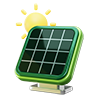 Sonnenkollektoren wandeln Sonnenenergie in Strom um.